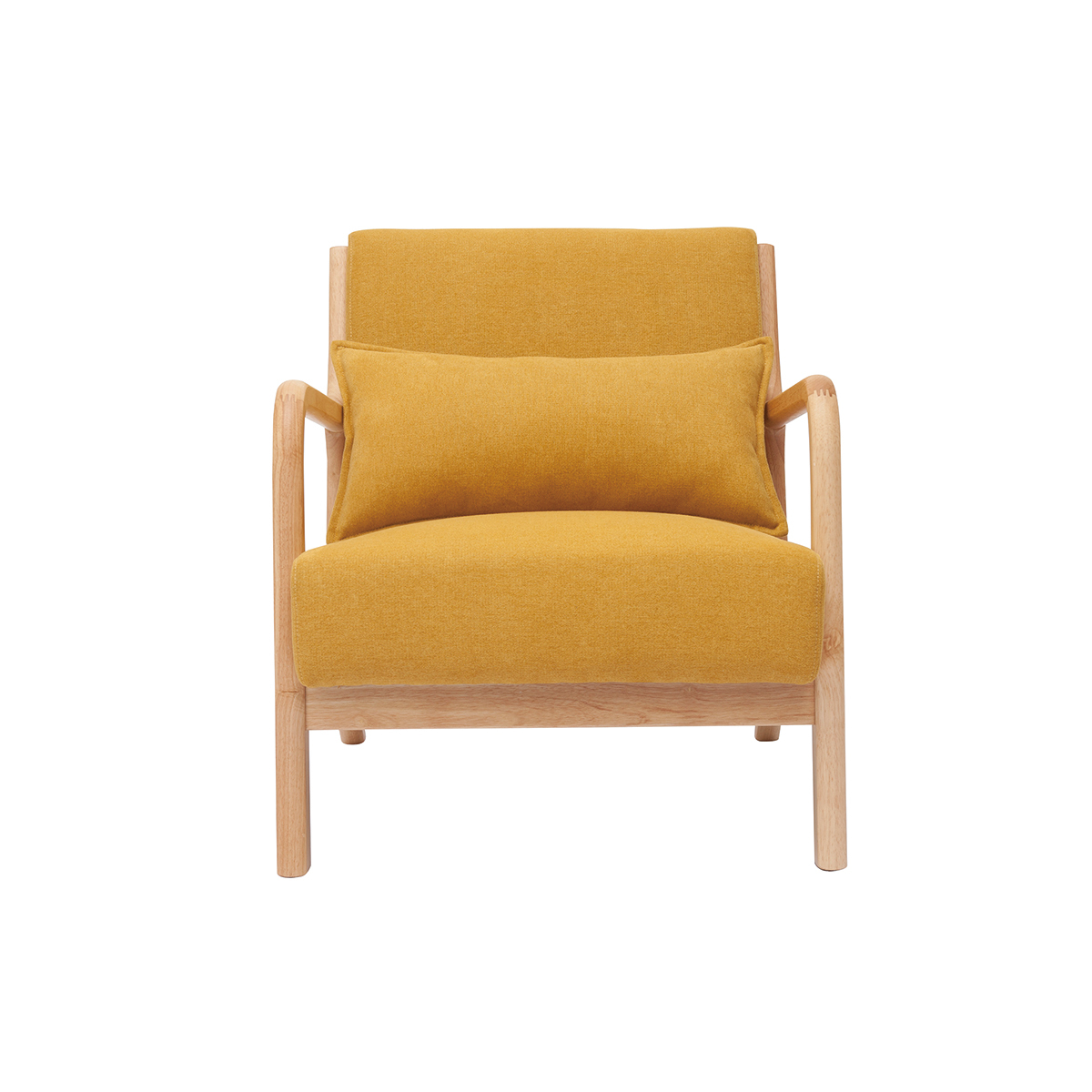 Fauteuil scandinave DERRY jaune, MILIBOO