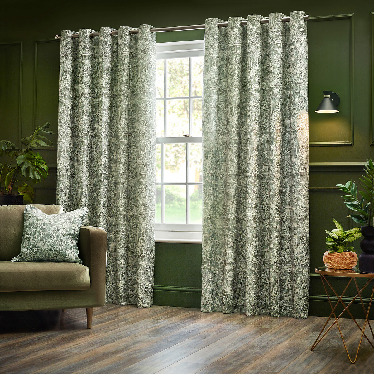 Bengal Eyelet Curtains sage, WYLDER