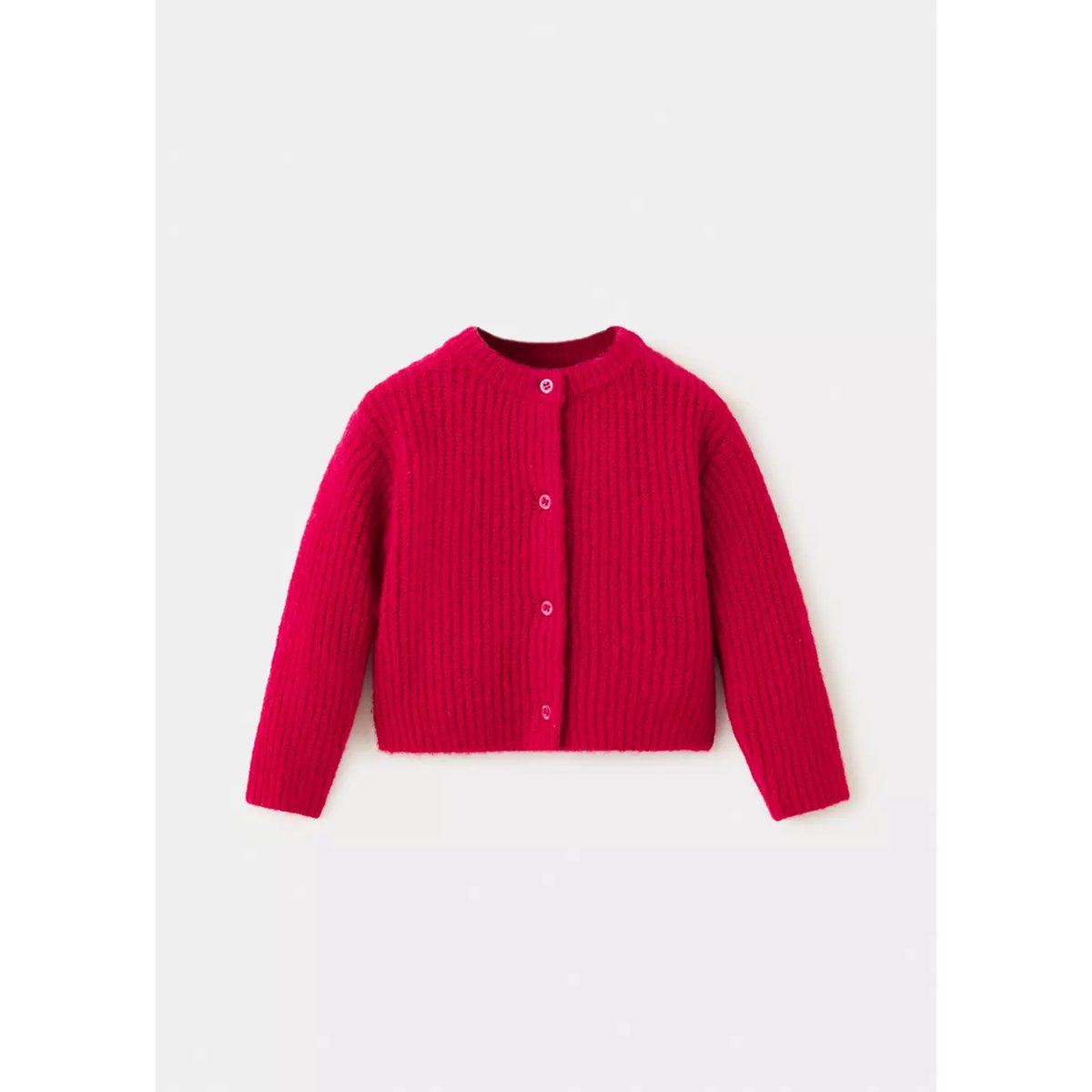 Cardigan côtelé boutons rouge, MANGO BABY