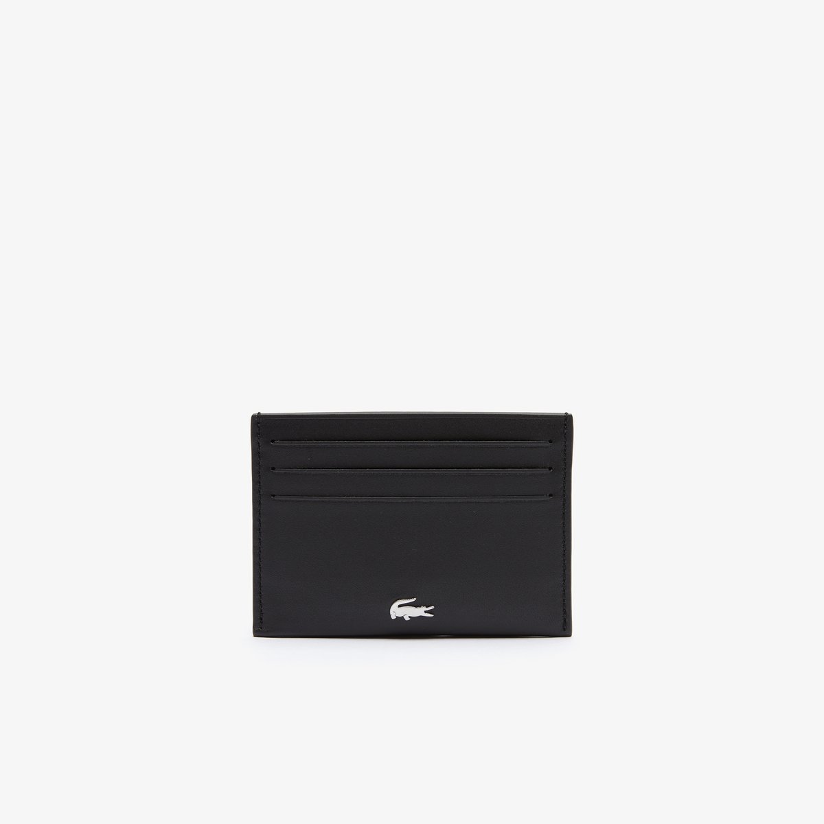 Porte-cartes Fitzgerald en cuir noir-000, LACOSTE