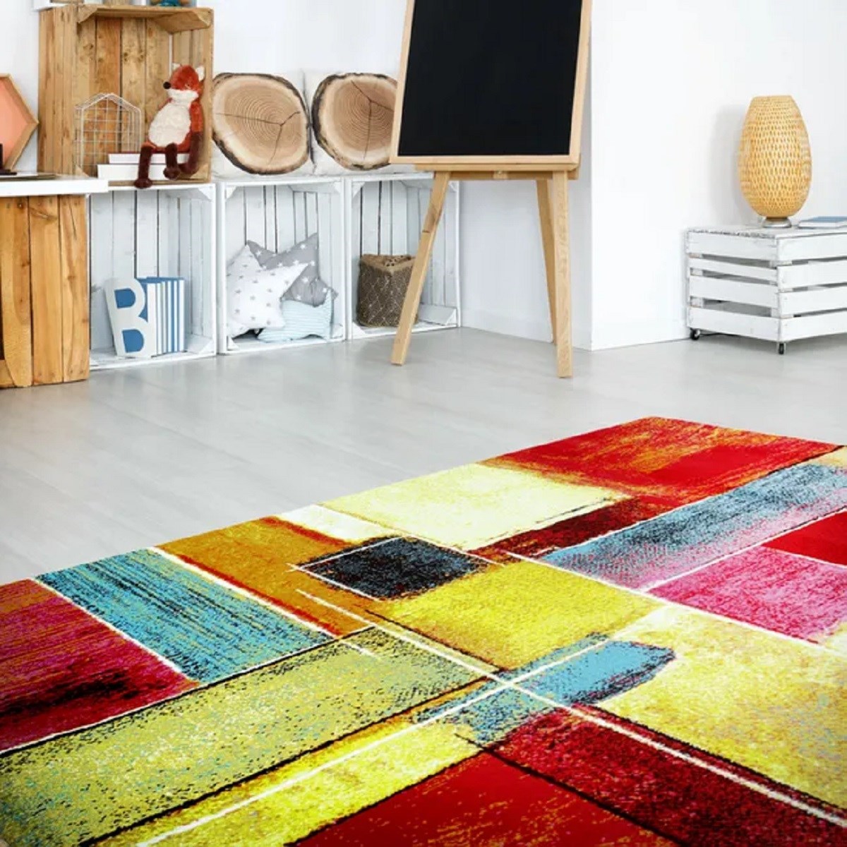 Tapis salon et chambre design SPATE multicolore, NOVATREND