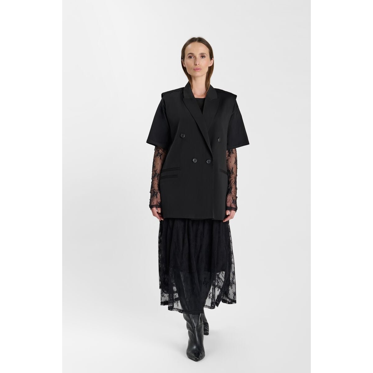 Veste sans manches TAKI black, LE TEMPS DES CERISES