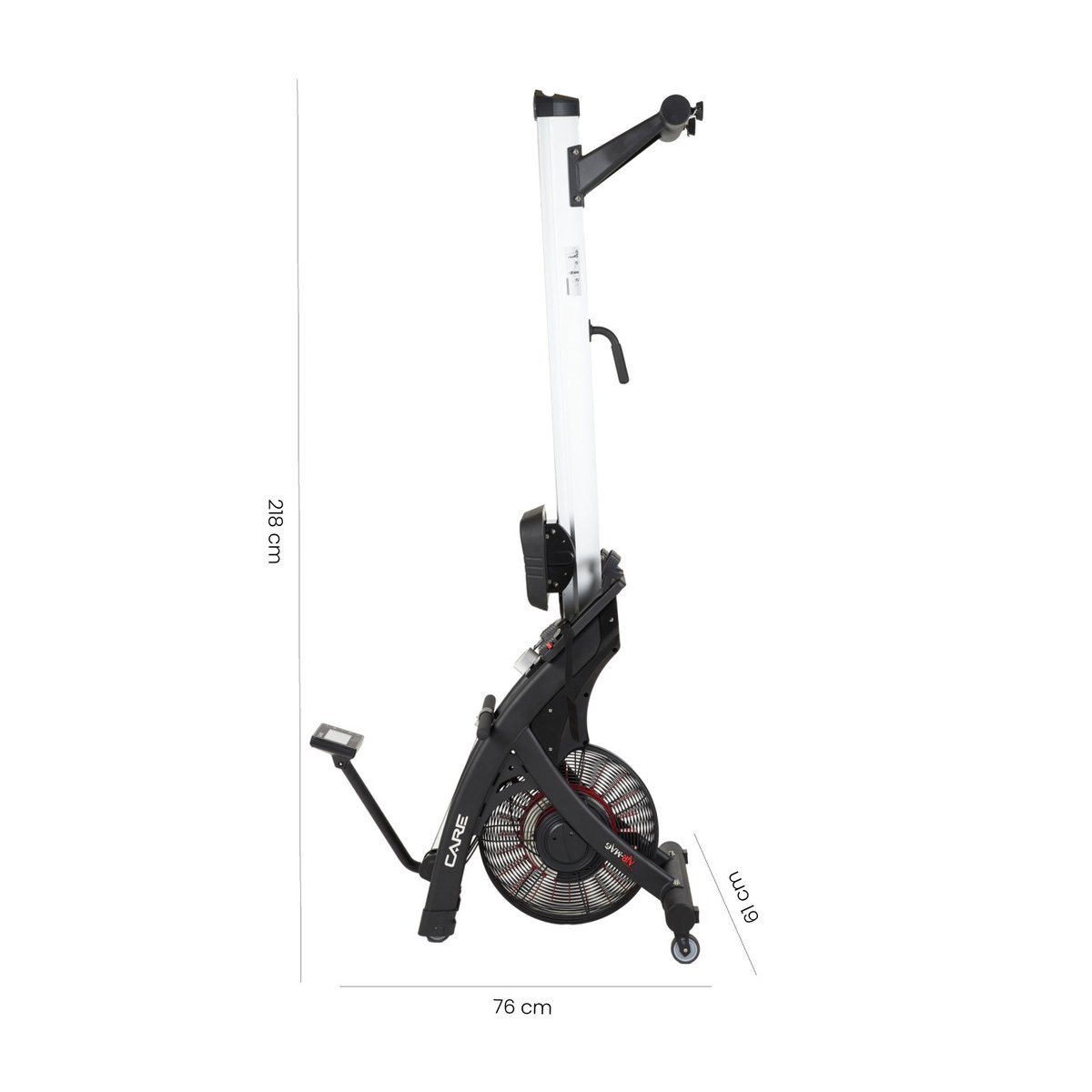 Rameur AIR-MAG magnétique noir, CARE FITNESS