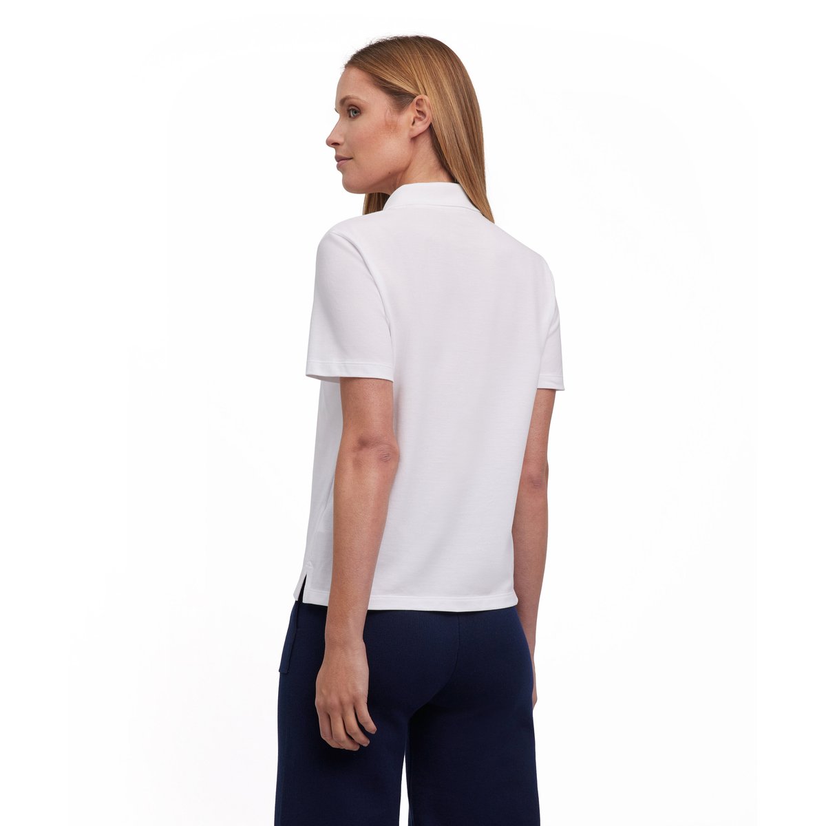 Polo shirt Essential Cotton Boxy blanc, FALKE