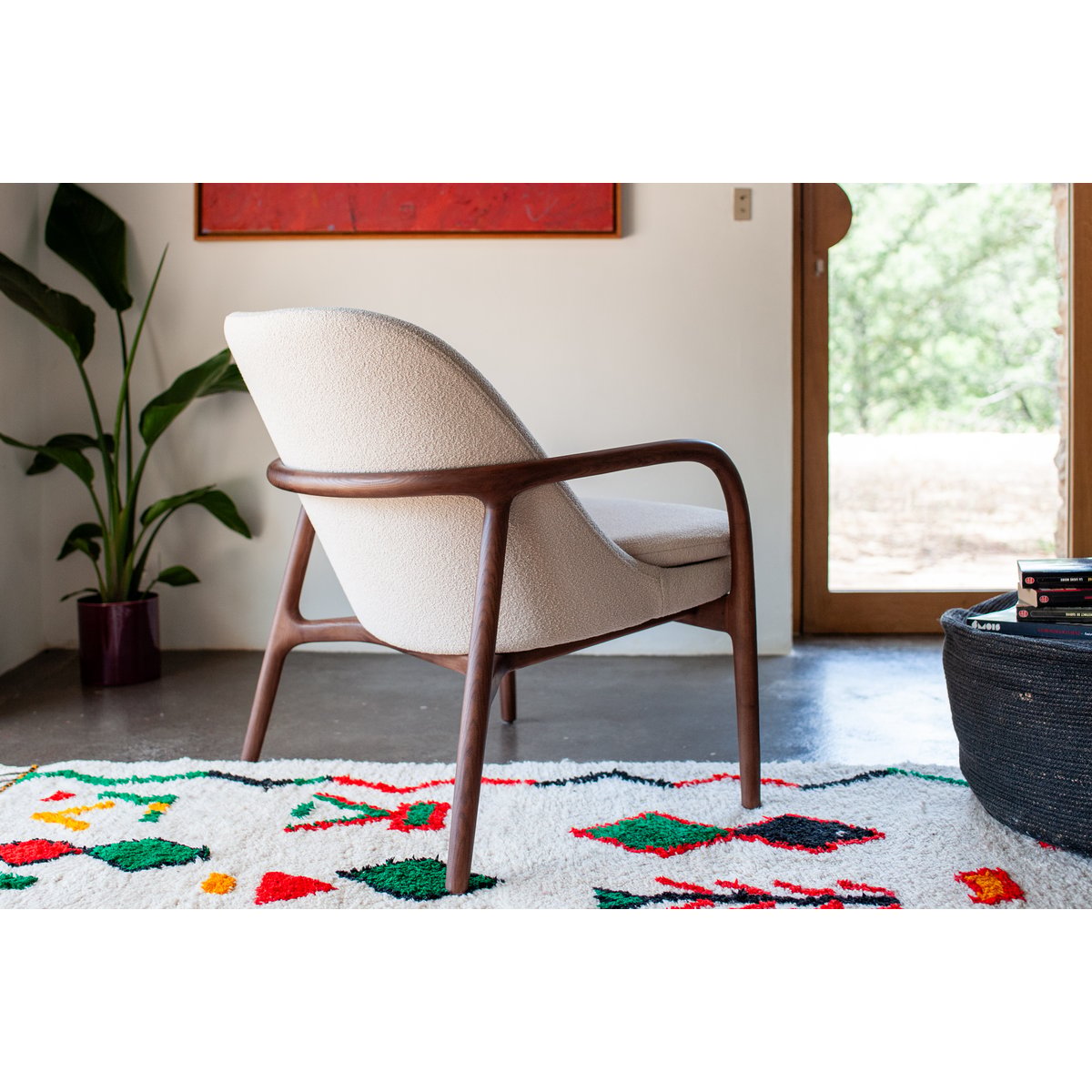 Fauteuil en frêne massif NODIA blanc cassé, PRODUIT INTERIEUR BRUT