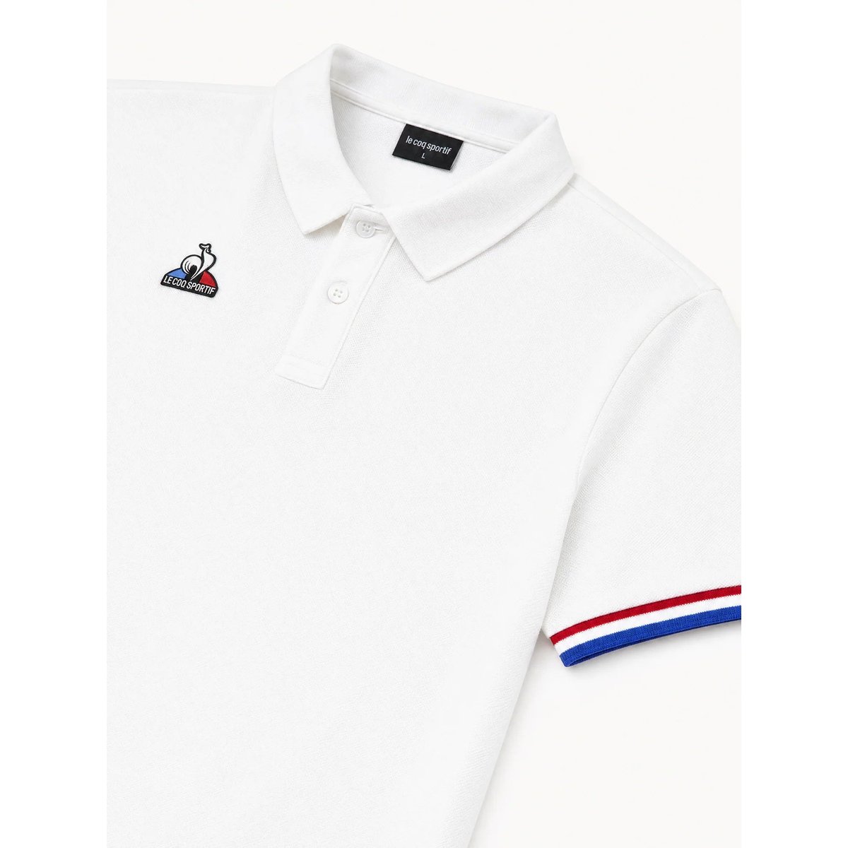 Polo avec détails tricolores Teamsport new optical white, LE COQ SPORTIF
