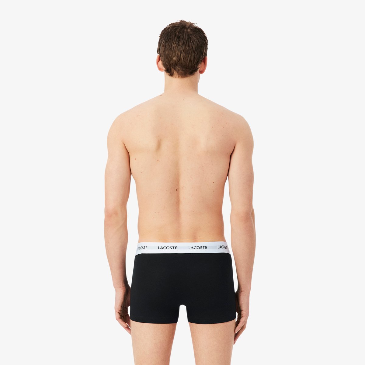Lot de 3 boxers courts coton stretch noir-ein, LACOSTE