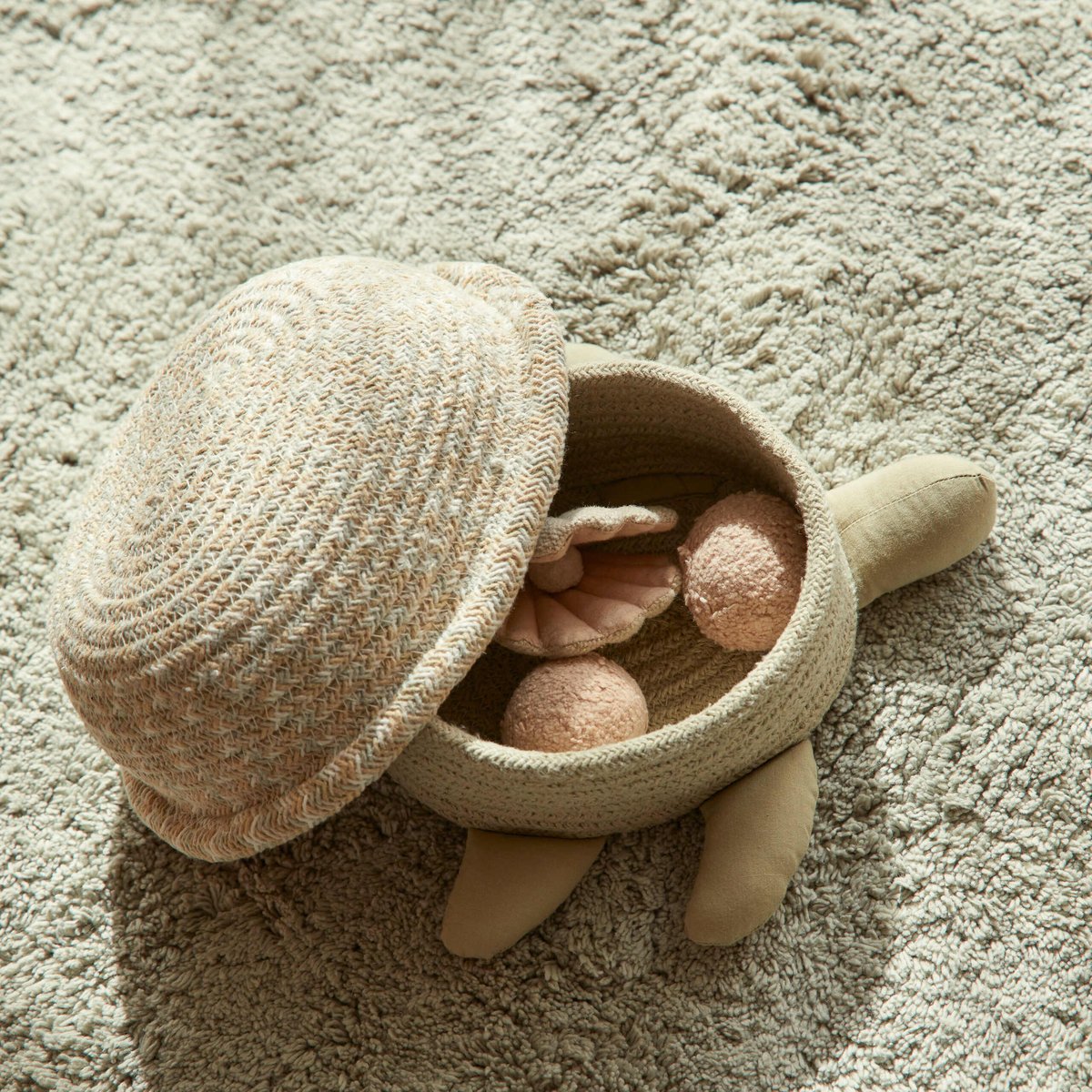 Panier Bébé Tortue – Merveilles de la Mer naturel , vert, LORENA CANALS