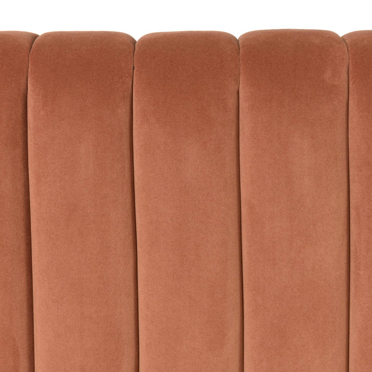 Tête de lit rembourrée pour lits 140/160cm velours orange RIVANA orange, PIER IMPORT
