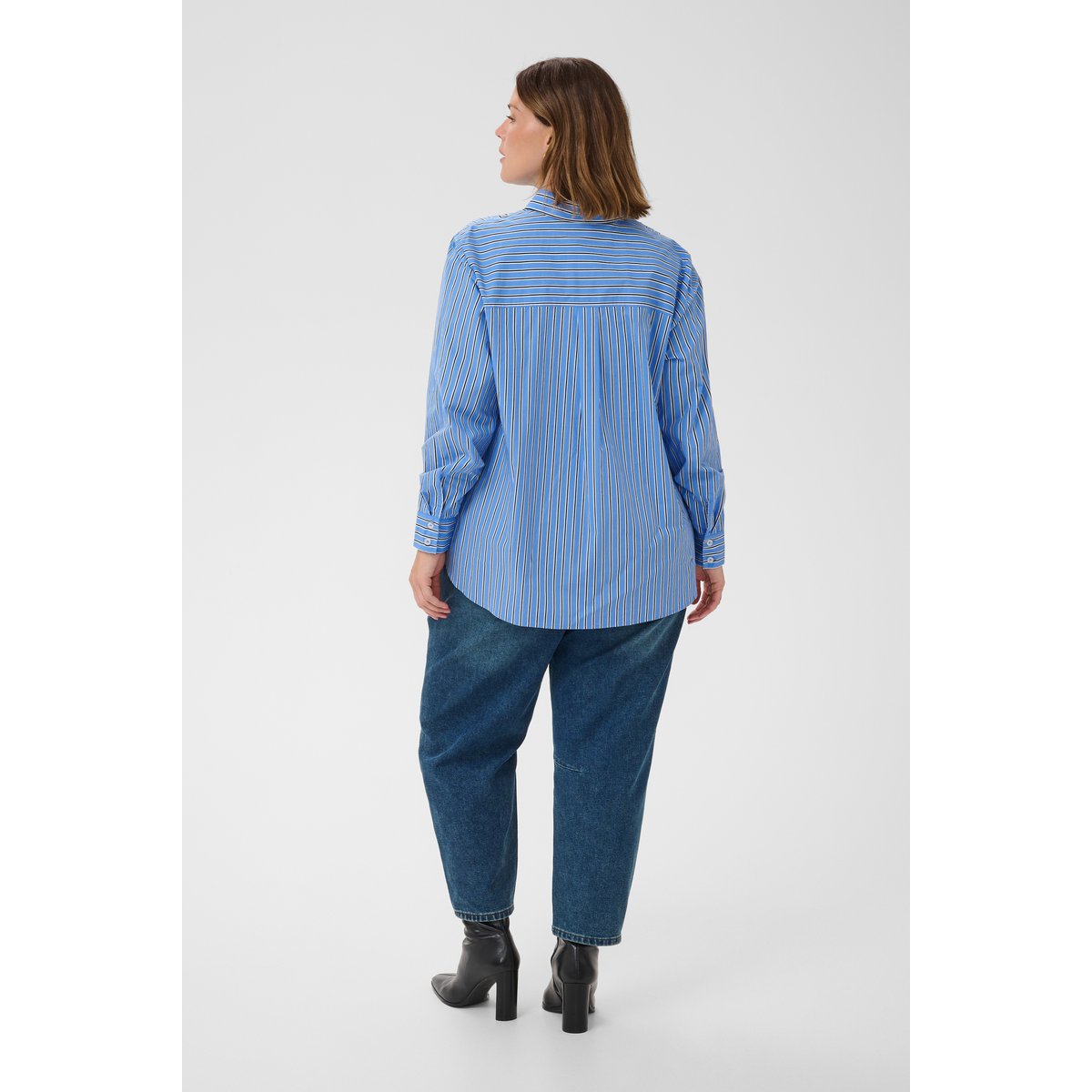 Chemise à manches longues bleu provance/chalk/black deep, KAFFE CURVE
