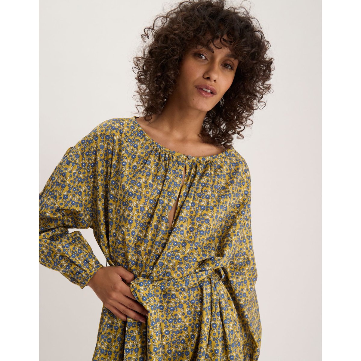 Robe Livia en coton jaune, INES DE LA FRESSANGE PARIS