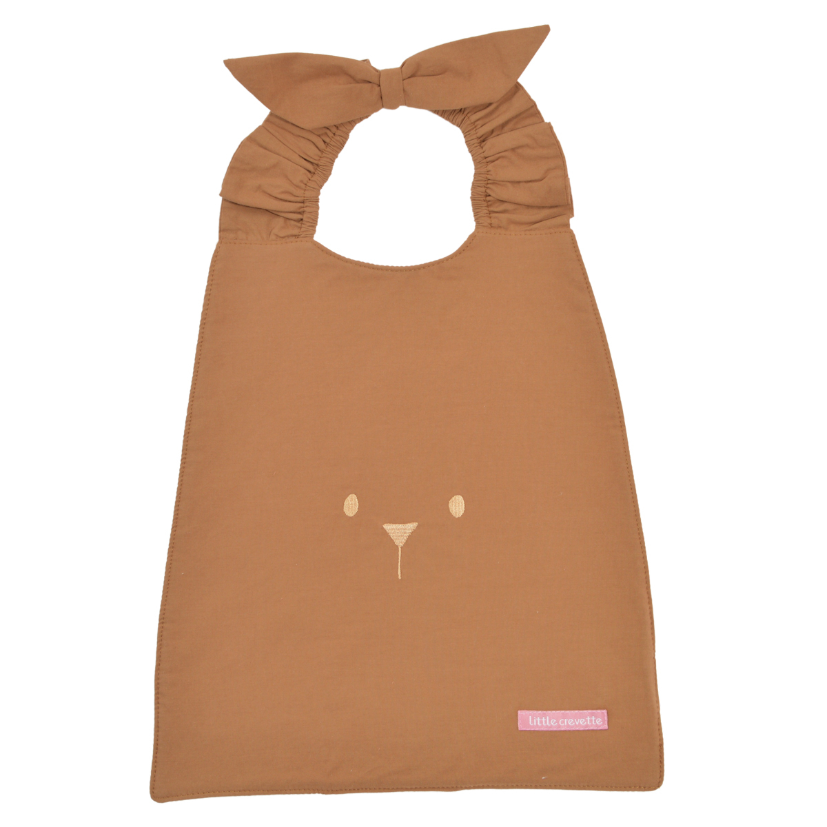 Bavoir élastiqué OURSON - caramel caramel, LITTLE CREVETTE