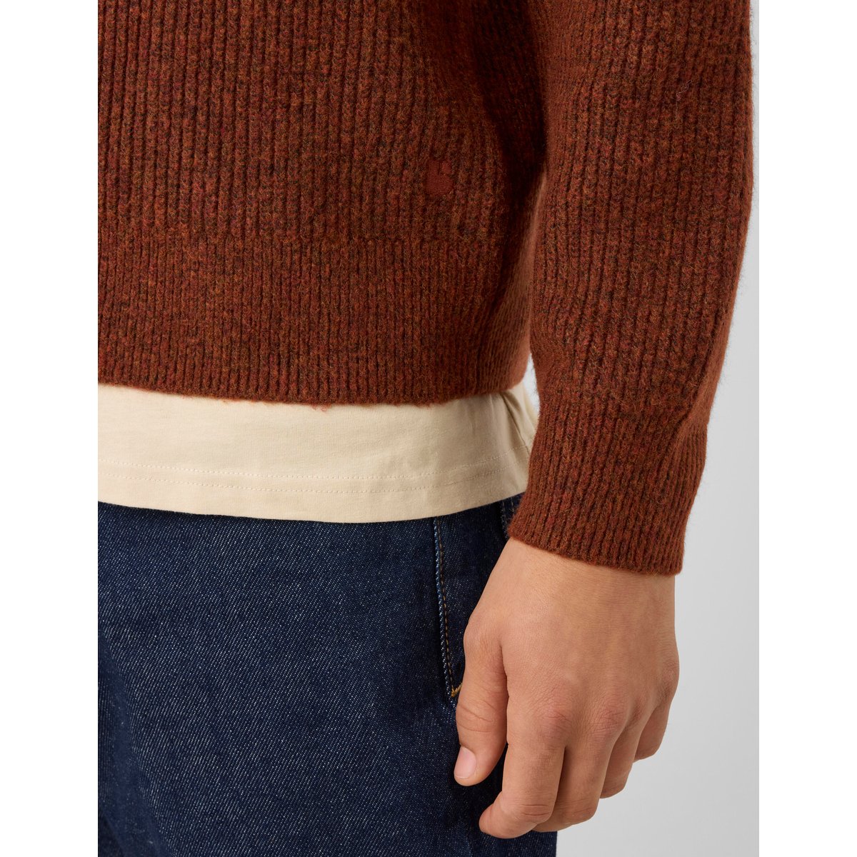 Gilet zippé double ouverture marron, BZB