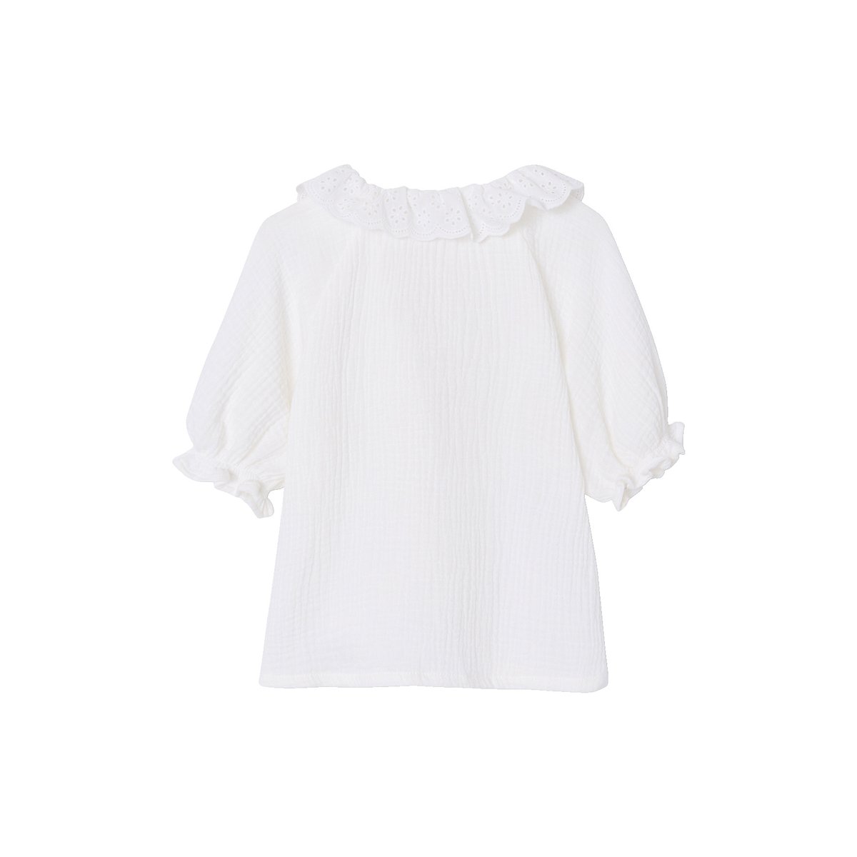 Chemise broderie anglaise écru, VERTBAUDET