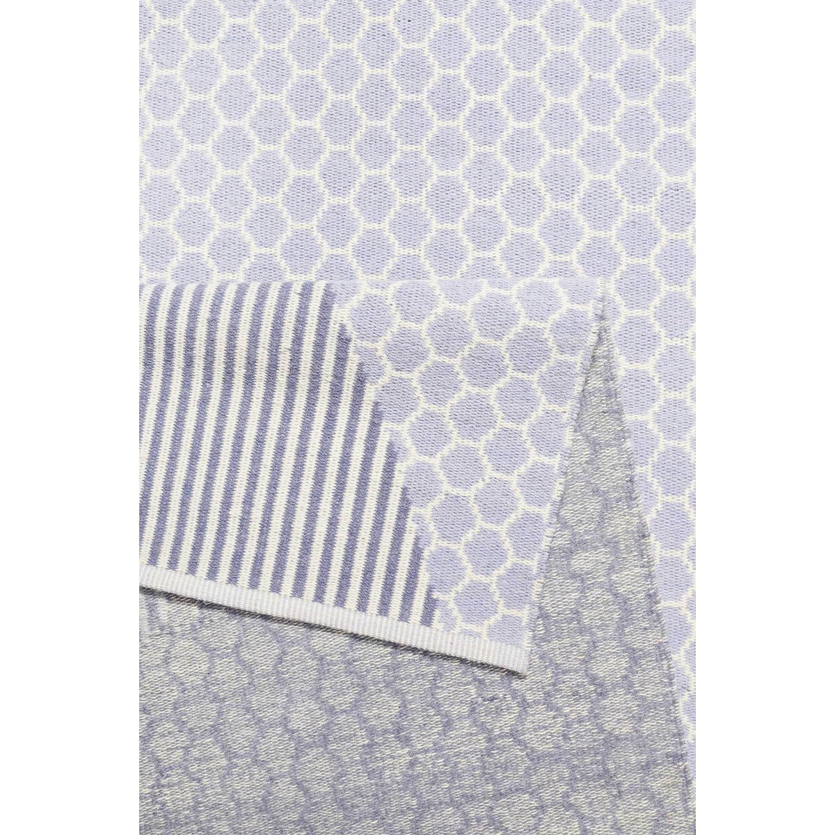 Tapis tissé main pure laine vierge et coton , EAST ATLANTA KELIM bleu, ESPRIT