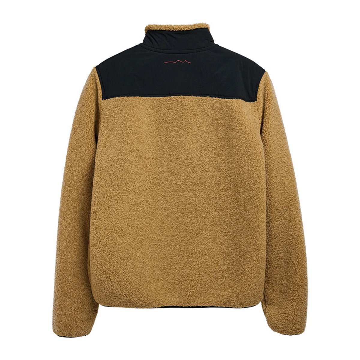 Veste zippée camel bi-matière avec un col montant et des poches camel, TEDDY SMITH