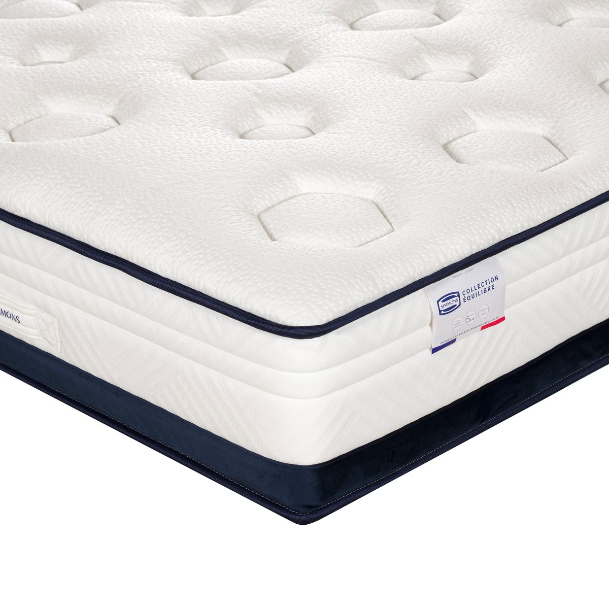 Matelas L'INEDIT 160x200, Hybride, ferme, H27 blanc, SIMMONS