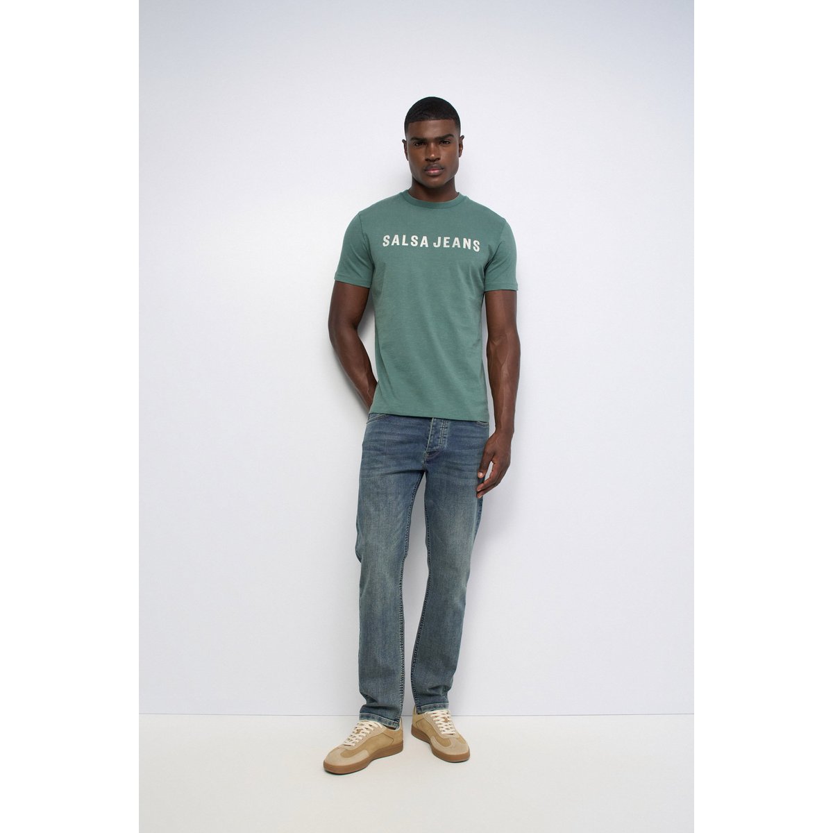 T-SHIRT AVEC BRANDING rouge, SALSA JEANS