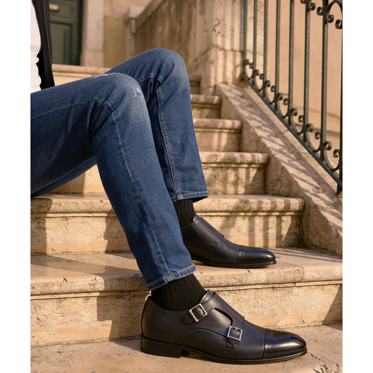 Richelieu cuir FELICIANO gris, FINSBURY