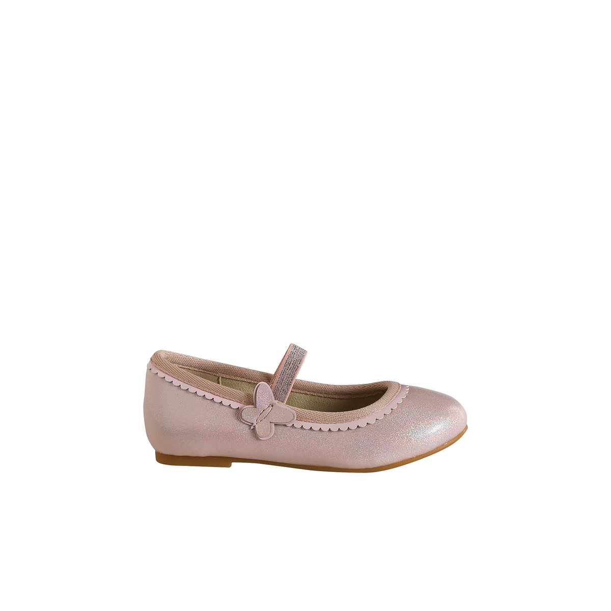 Ballerines pailletées collection maternelle rose pâle, VERTBAUDET