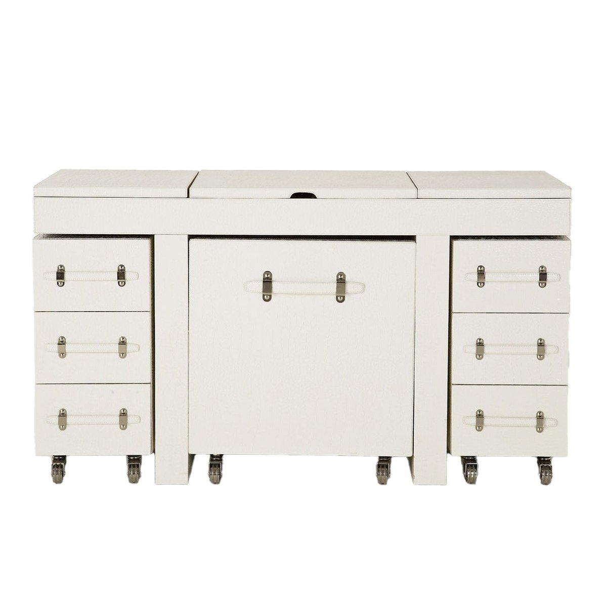 Coiffeuse en simili croco, DIVA blanc, KARE DESIGN