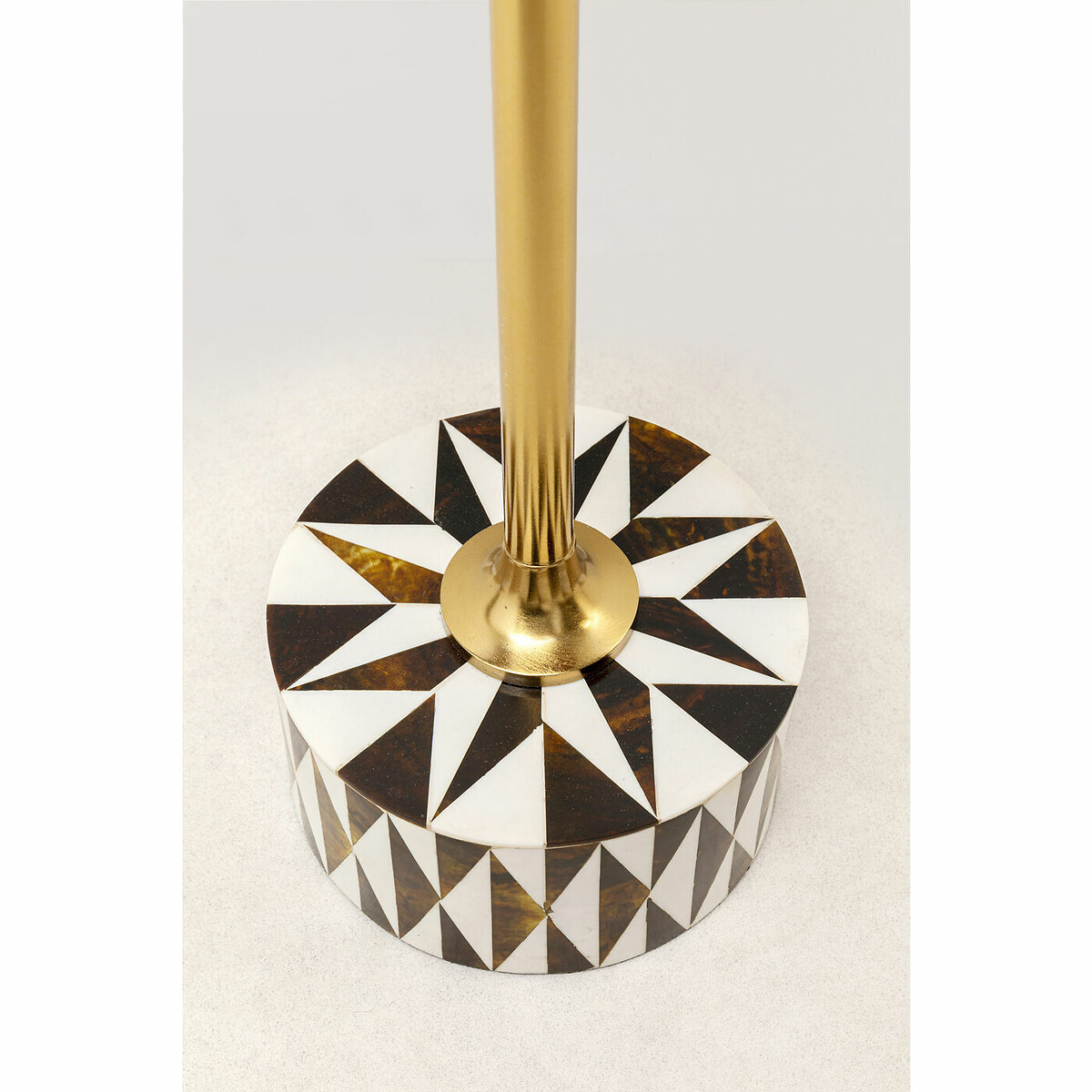 Side Table Domero Star Brown White Ø25cm black, KARE DESIGN