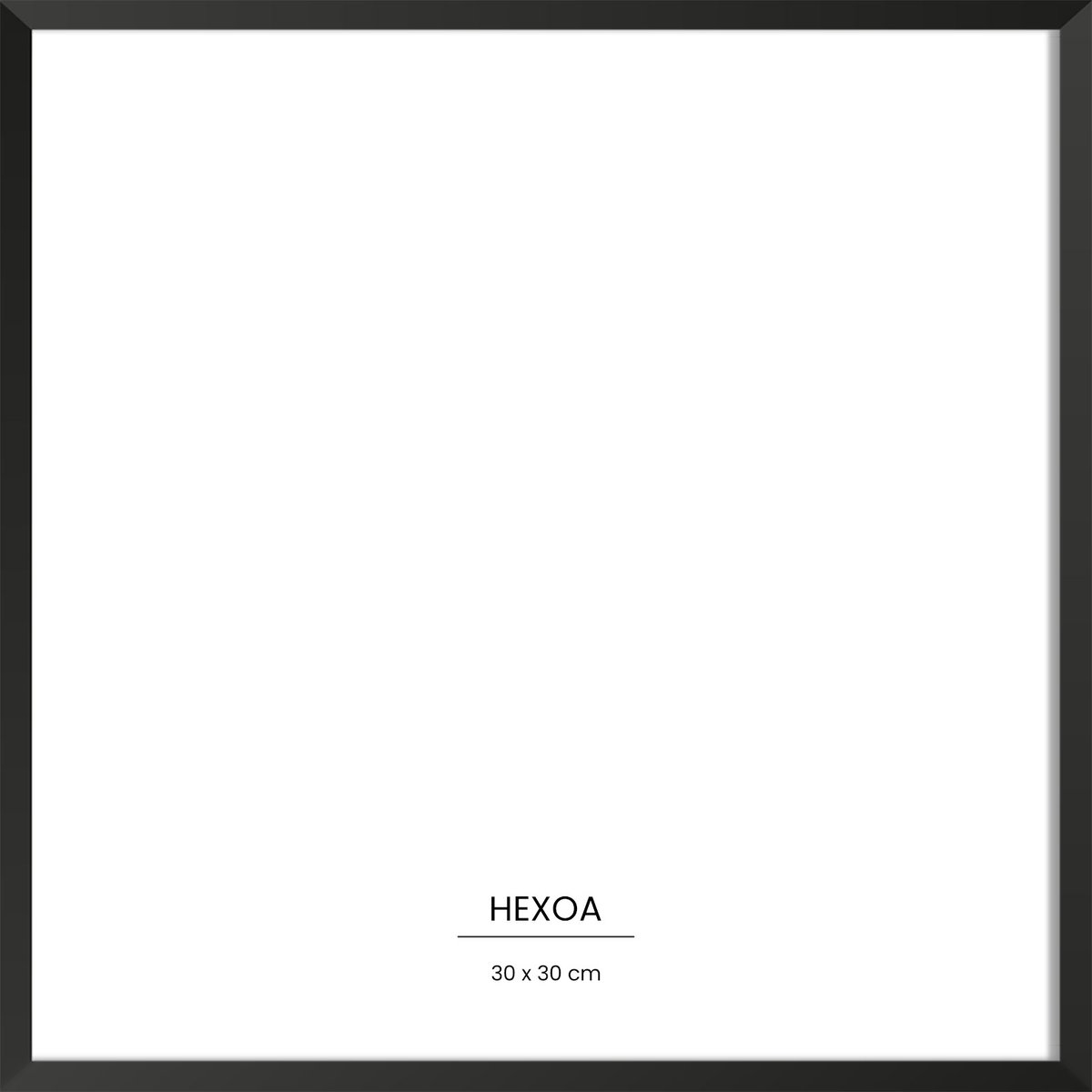 Cadre bois Noir 30x30cm cadre seul, HEXOA