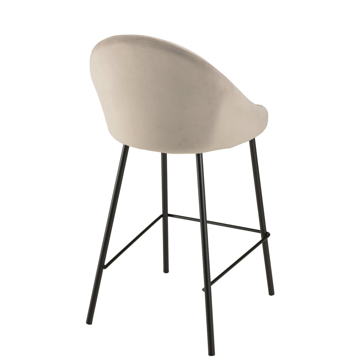 Chaise haute velours beige TIM (lot de 2) beige, PIER IMPORT