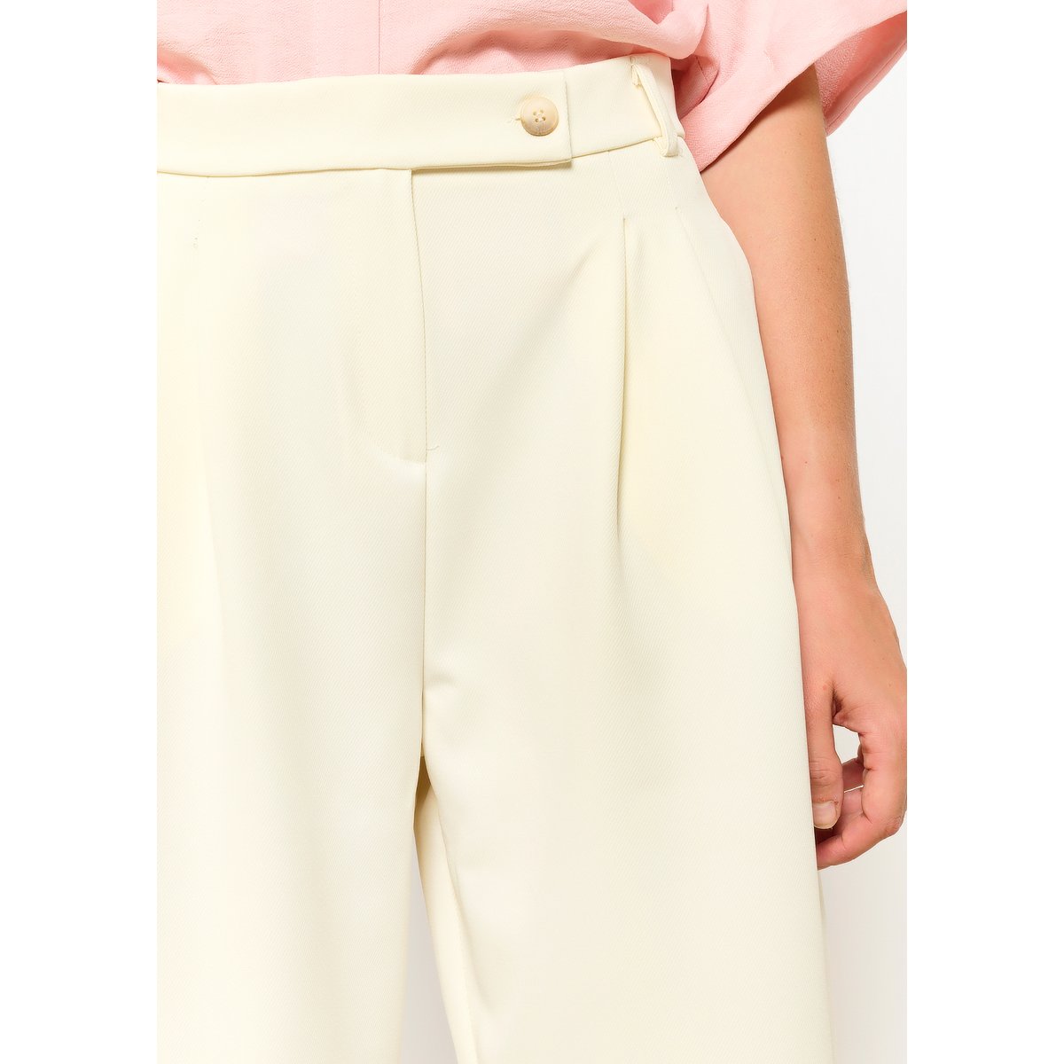 Pantalon palazzo blanc vanille, LOLALIZA