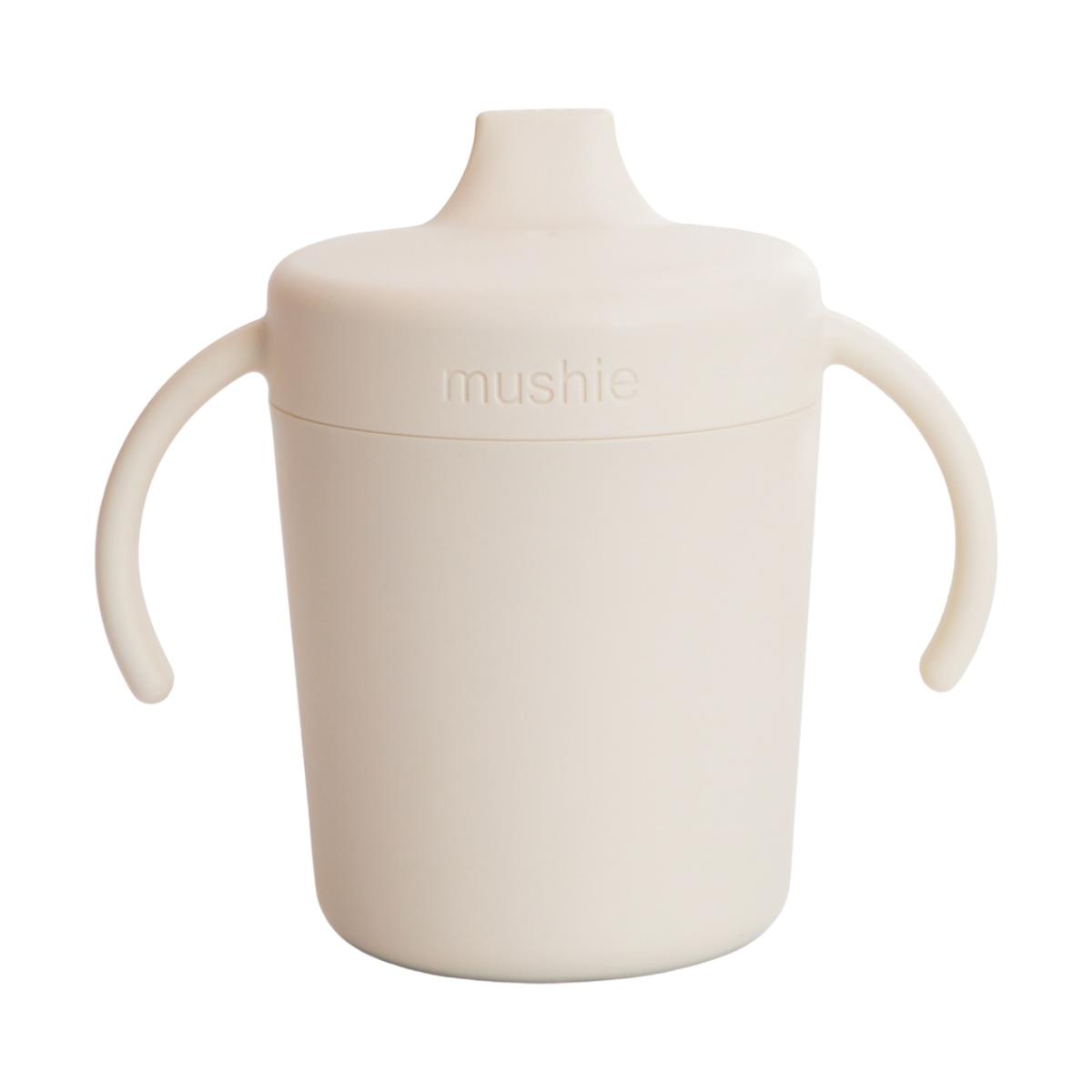 Tasse d'apprentissage en silicone ecru, MUSHIE