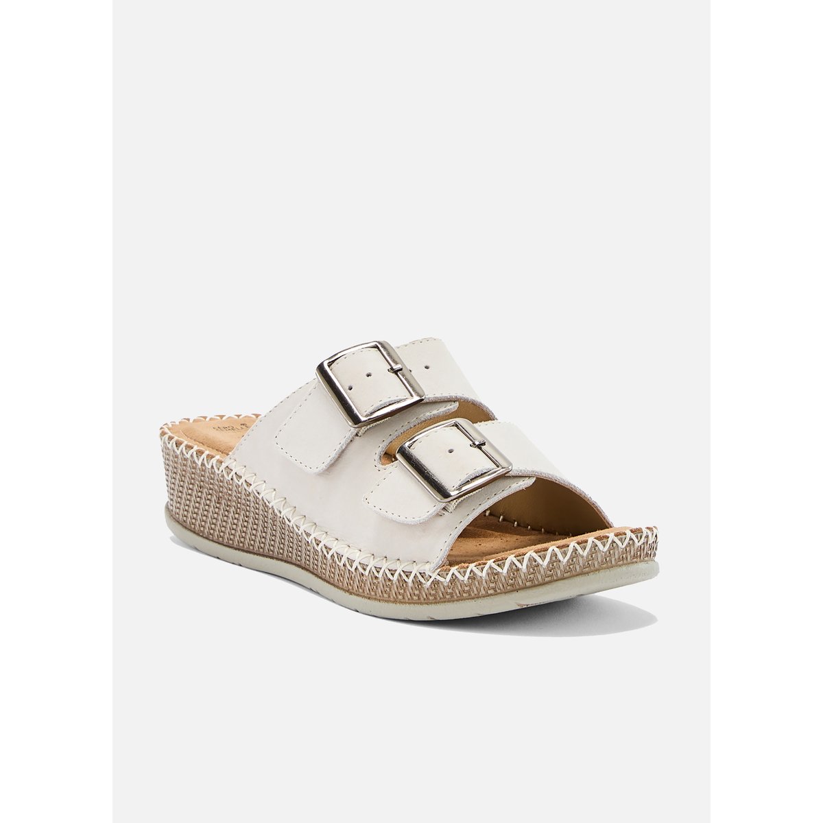 Mules ouverture totale par scratchs beige, PEDICONFORT