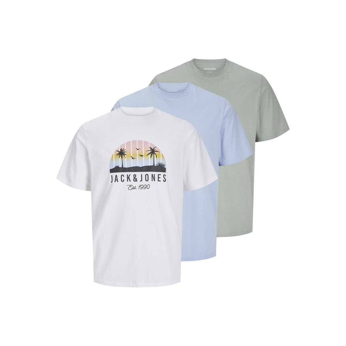 T-Shirt chambray blue, JACK & JONES JUNIOR