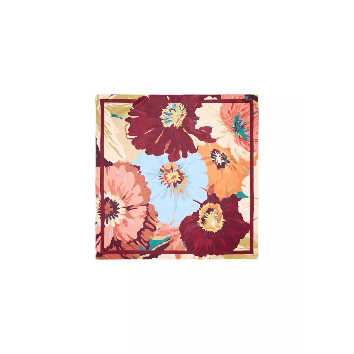 Foulard à fleurs rose, MANGO