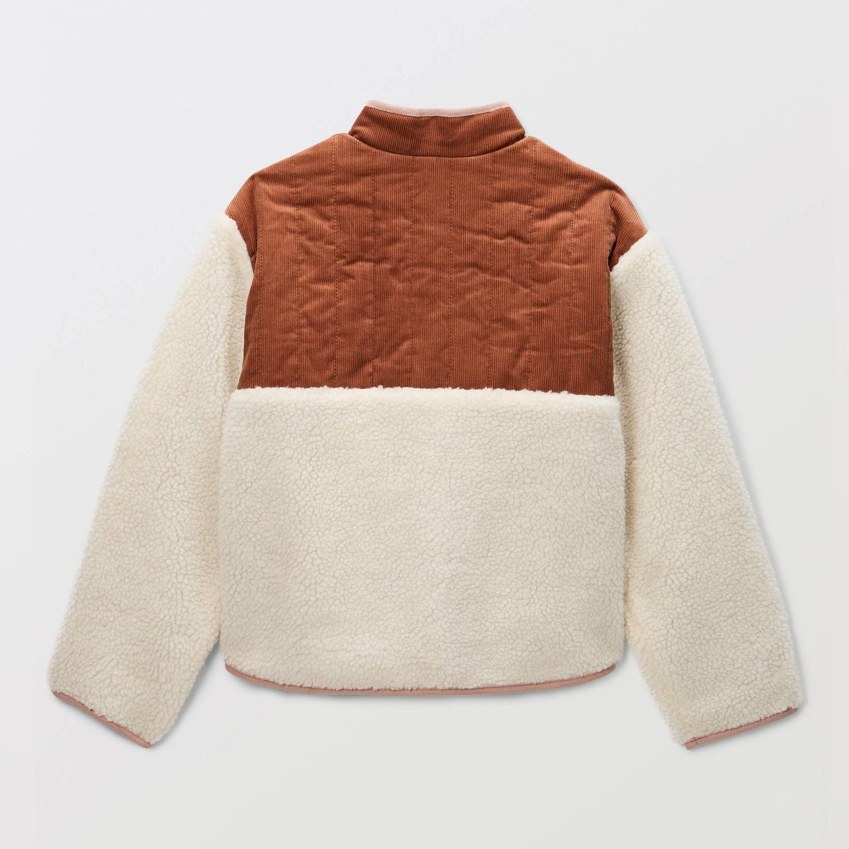 Veste en sherpa et en velours côtelé chevreuil, MONOPRIX