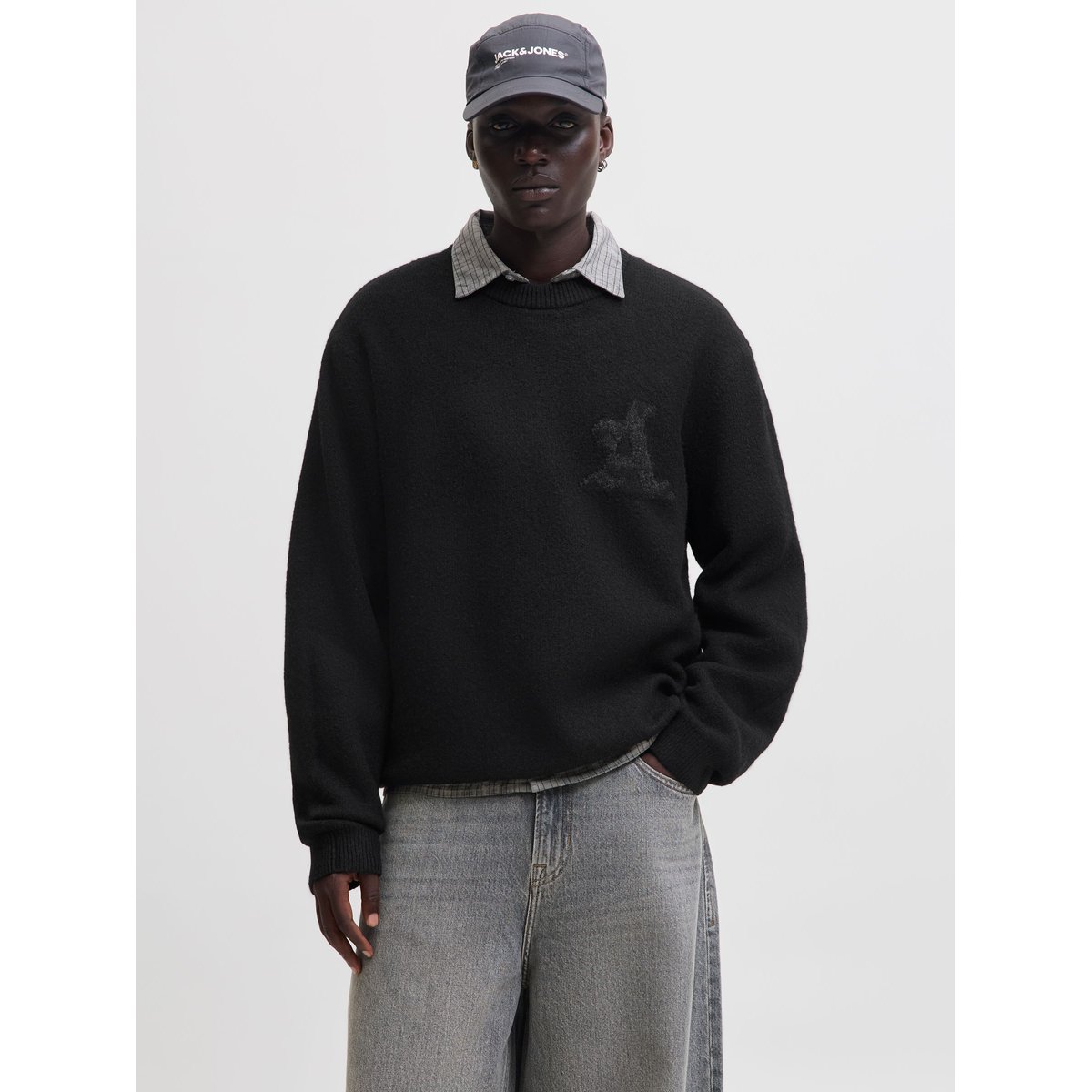 Pull En Maille black 1, JACK & JONES