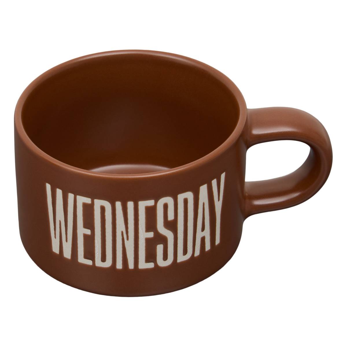 Rack de 5 mugs en grès BREAK TIME marron, ATMOSPHERA