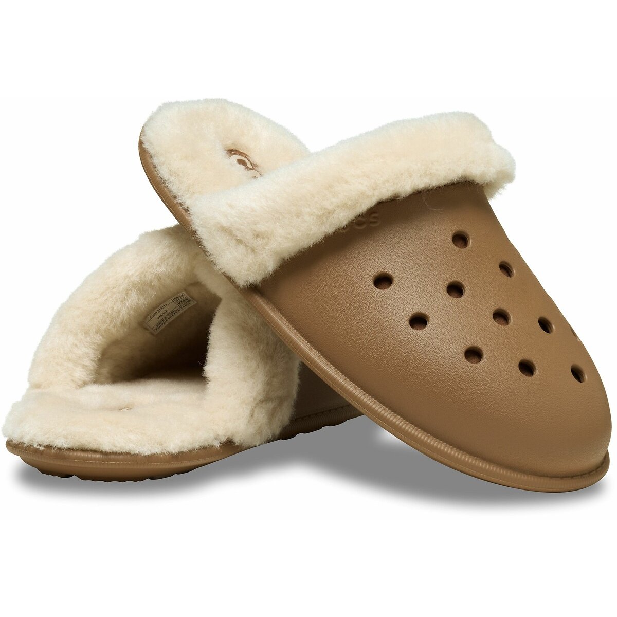 Chaussons Classic Fuzz marron clair, CROCS