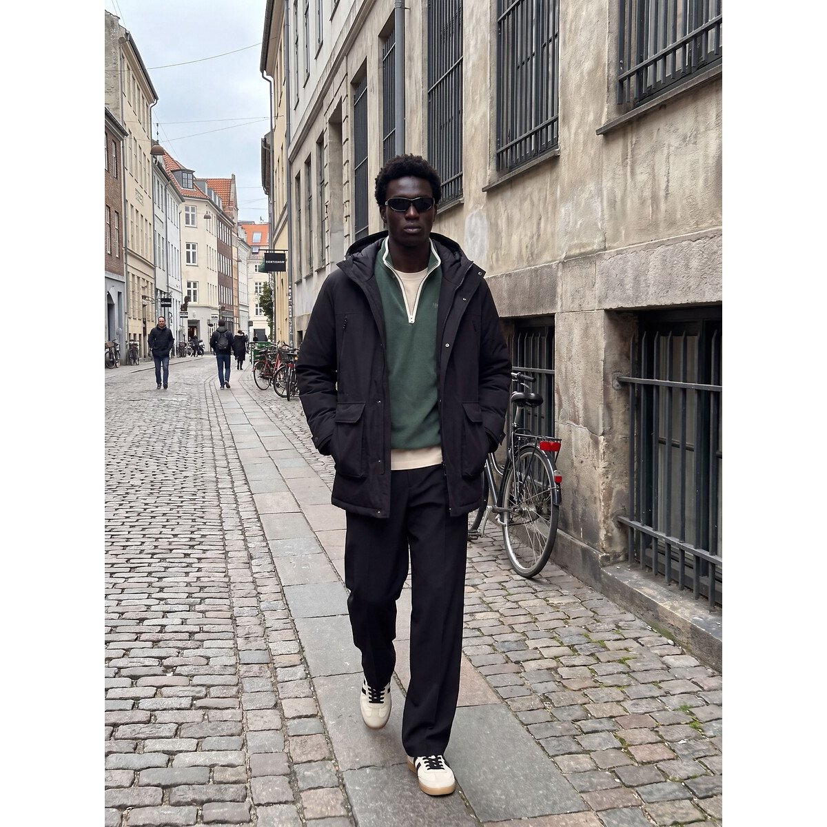 Parka media lunghezza con cappuccio, CLARK nero , JACK & JONES