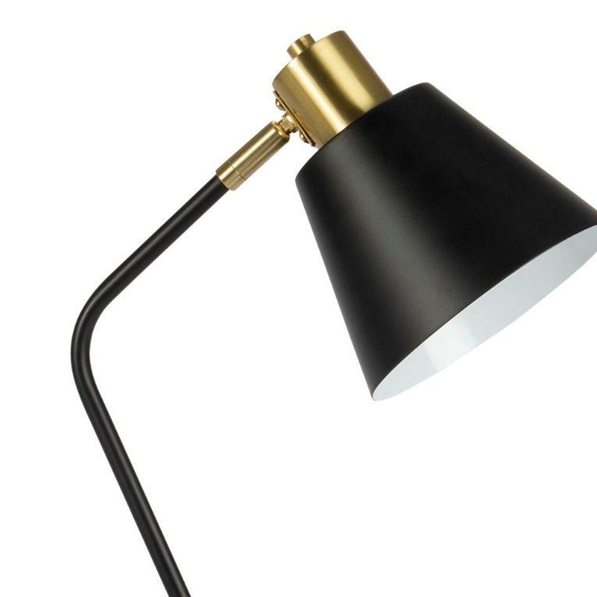 Lampe de bureau métal noir et doré 31x16x45cm noir, WADIGA