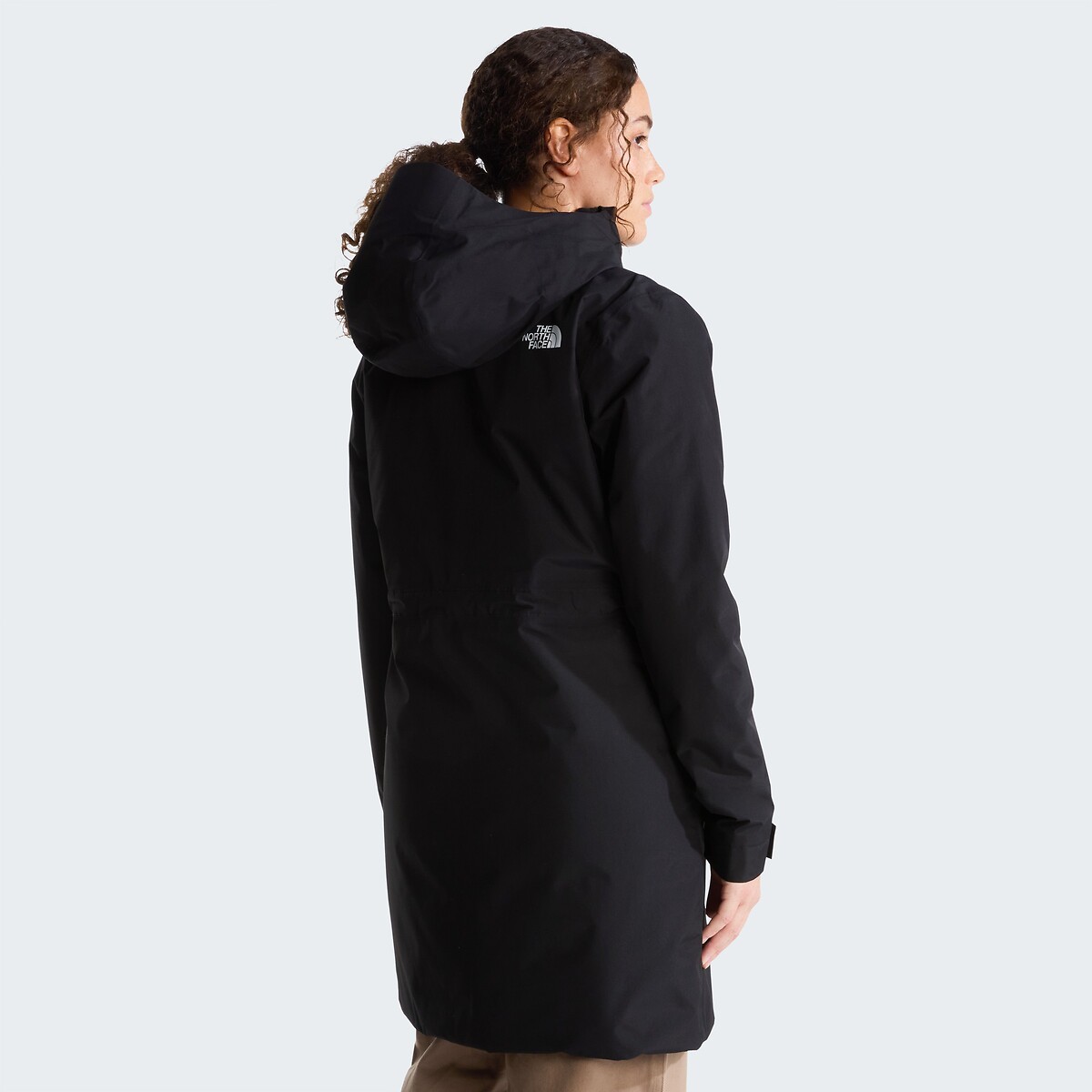 Parka larga con cierre de cremallera, para invierno negro, THE NORTH FACE