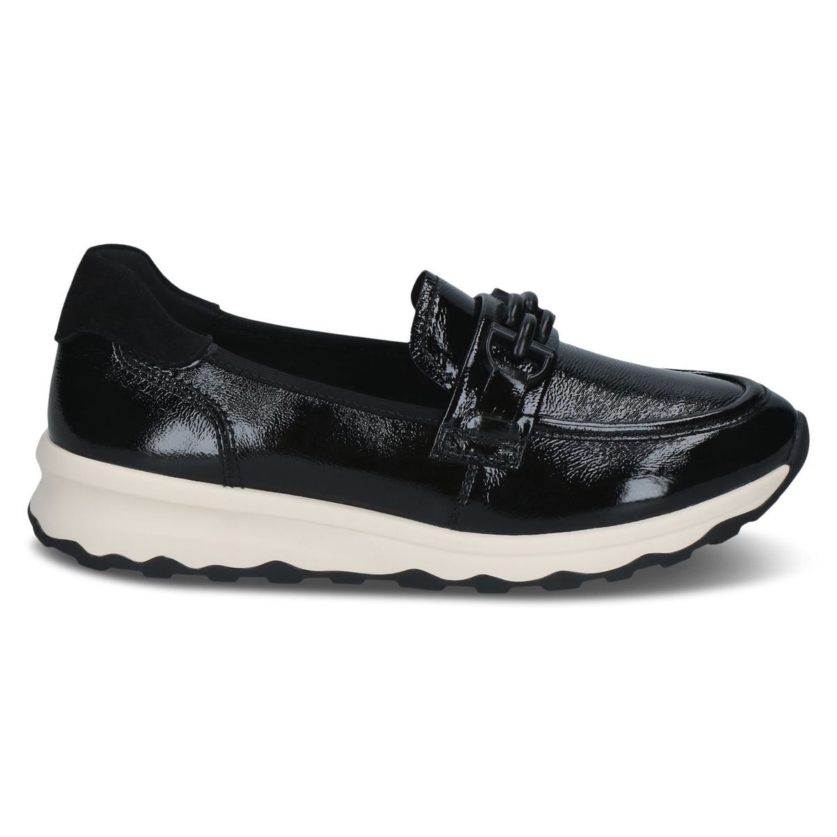 Slipper en cuir noir mat, CAPRICE
