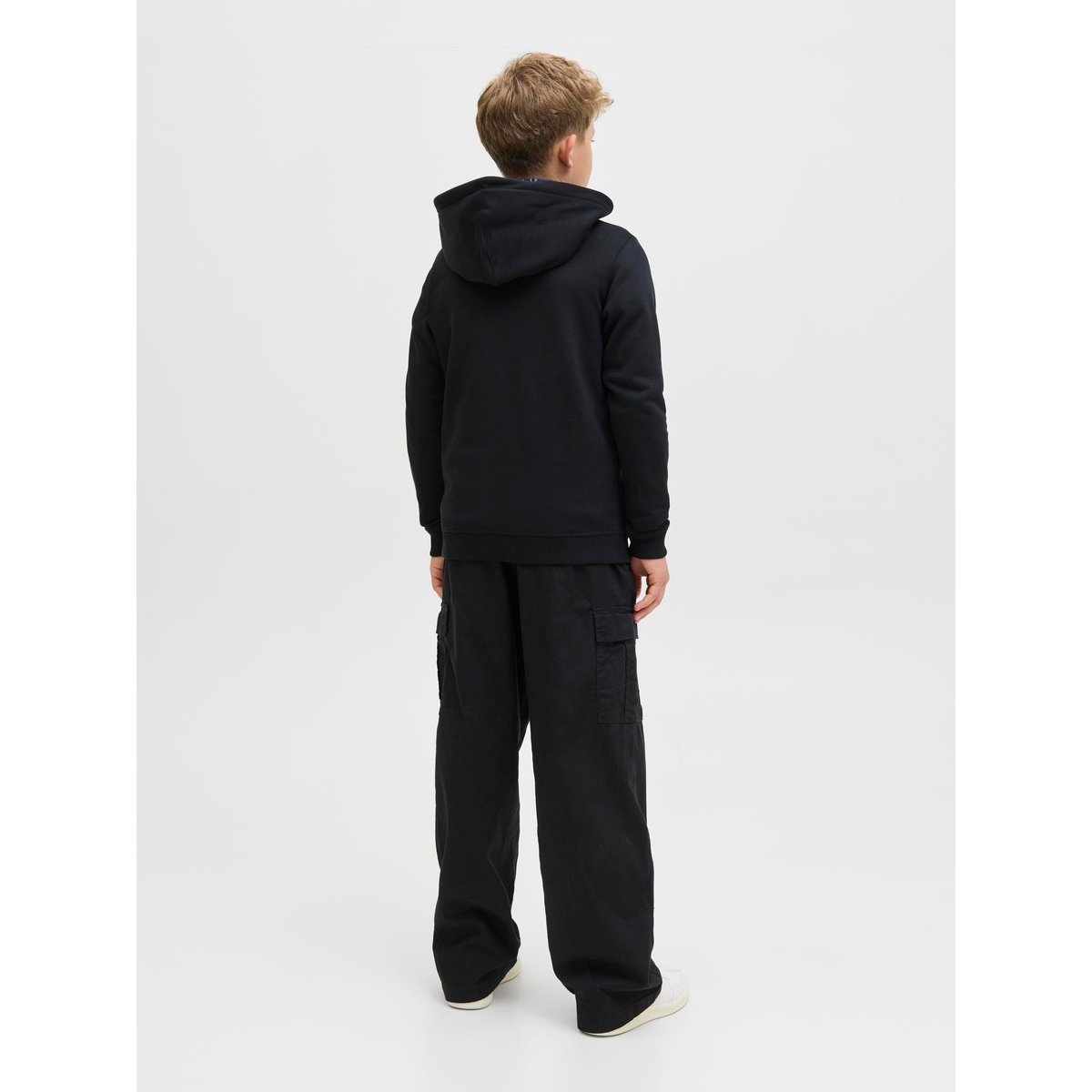 Sweat À Capuche Zippé noire - black, JACK & JONES JUNIOR