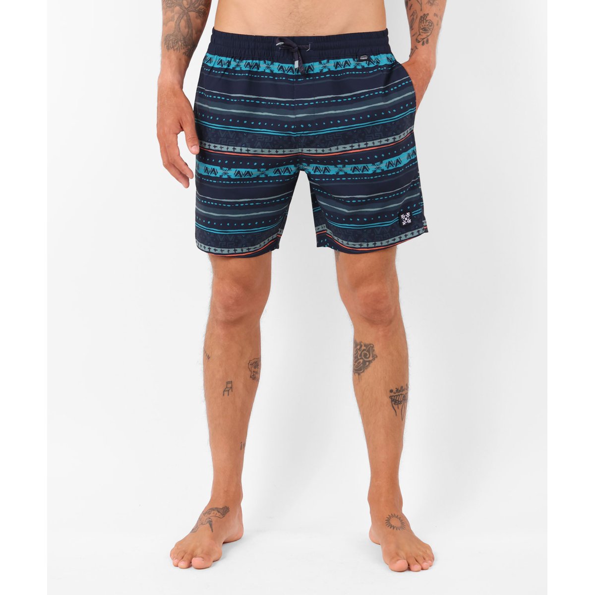 Beach short imprimé stretch LINEUP deep marine, OXBOW