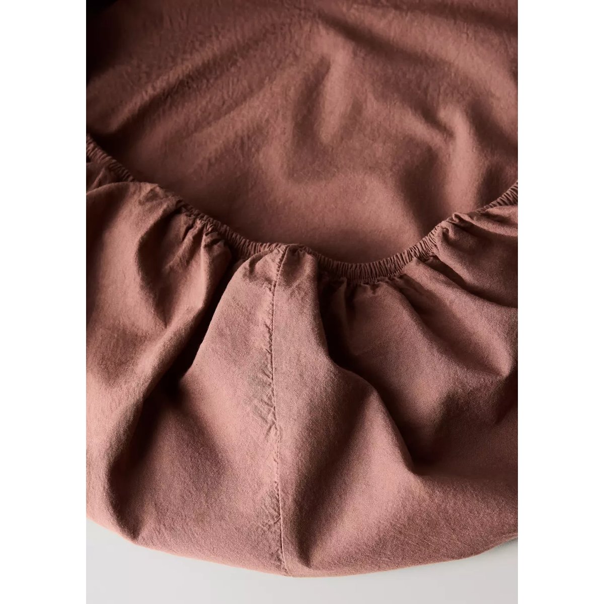 Drap-housse coton lavé lit 90 cm rose géranium, MANGO HOME