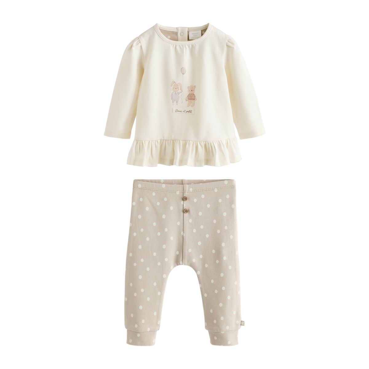 Ensemble bébé haut et legging, 2 pièces lapin écru, NEXT