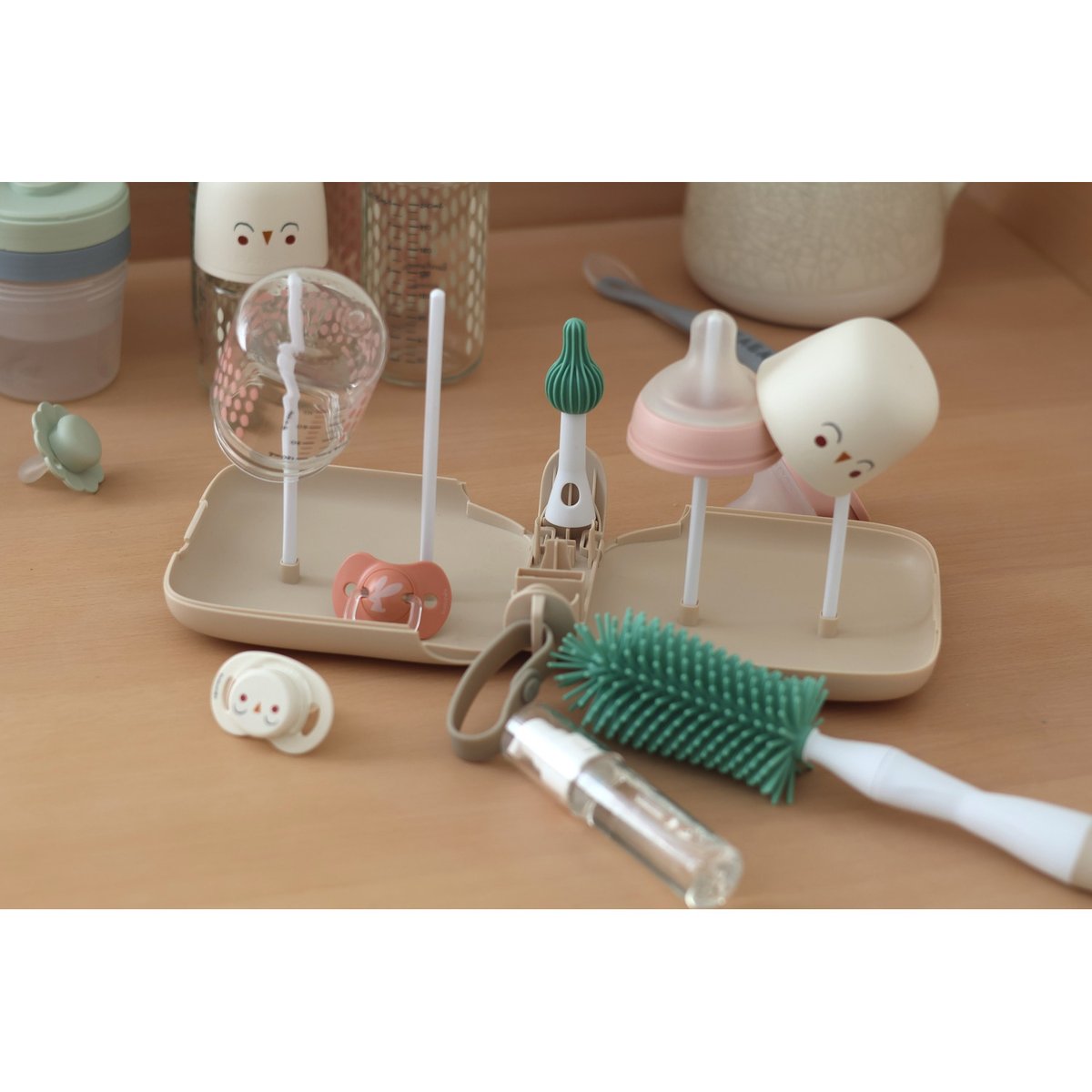 Set de nettoyage pour biberon nomade terre argile, BEABA