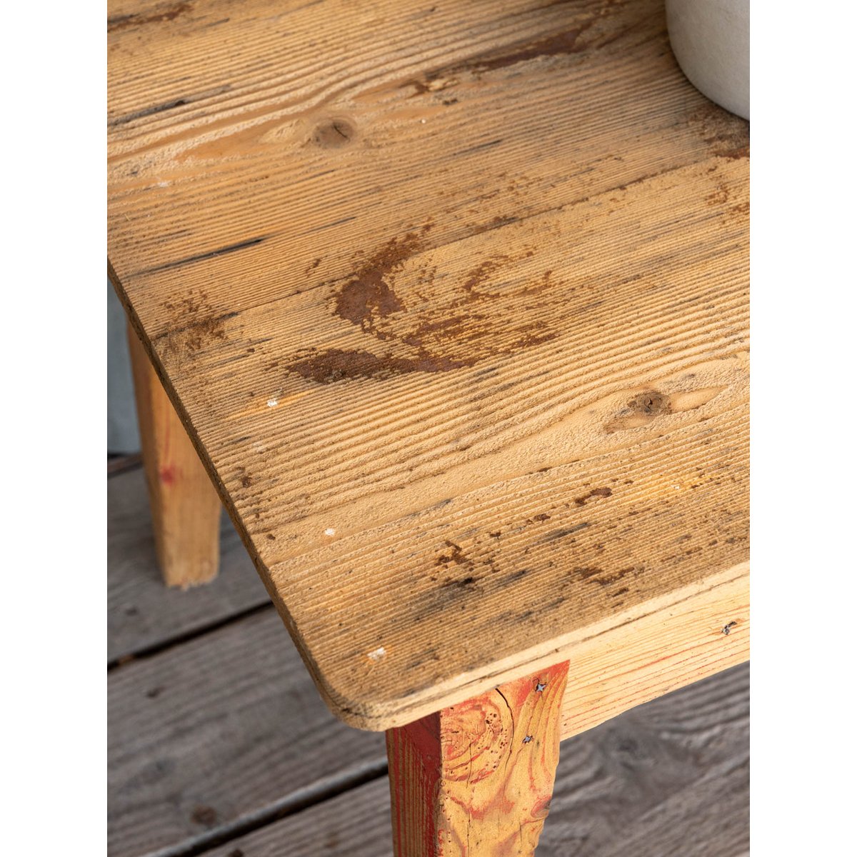 Grand banc en bois Antoine N°471 - Bon état bois clair, DEBONGOUT