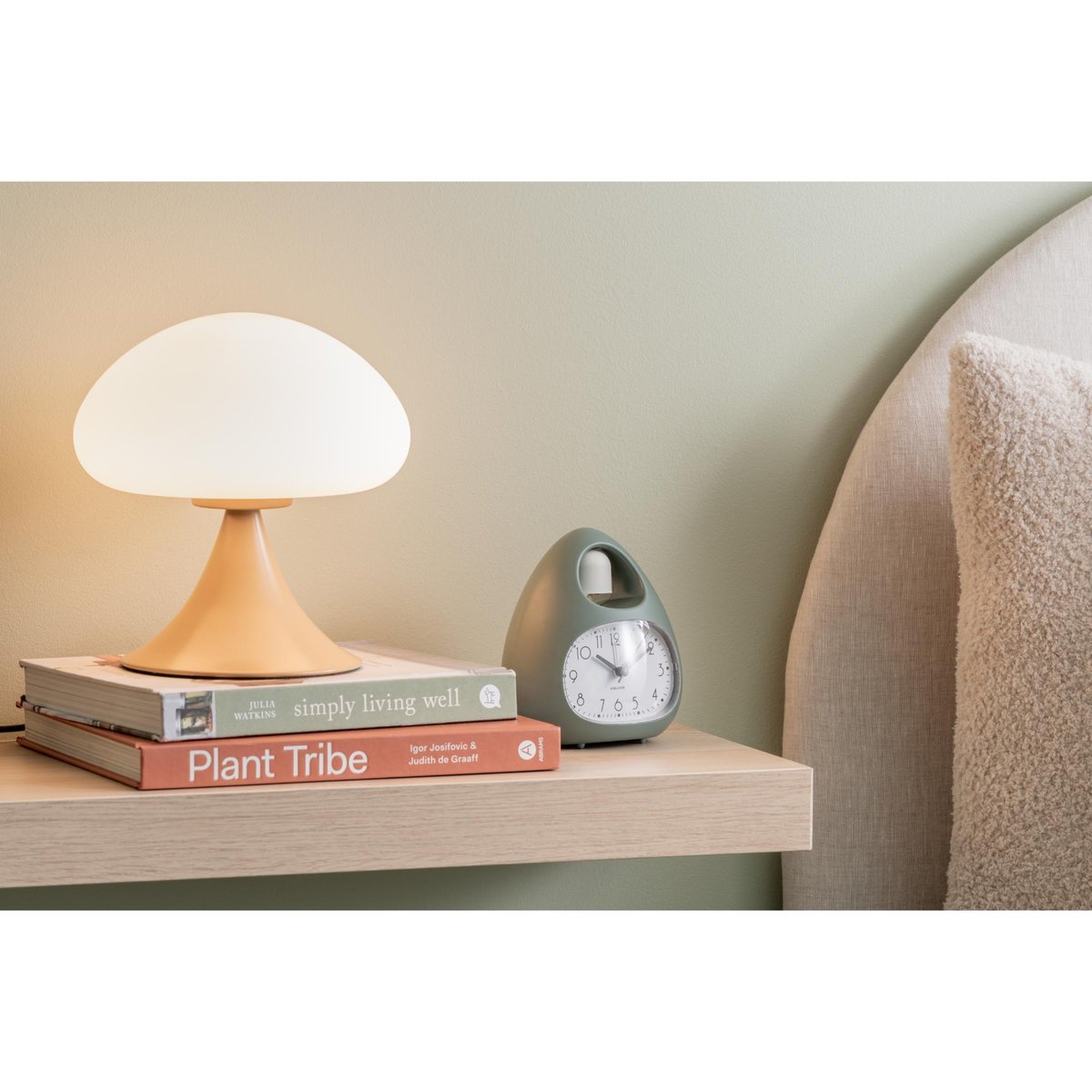 Lampe À Poser Verre HONGO jaune ocre, LEITMOTIV