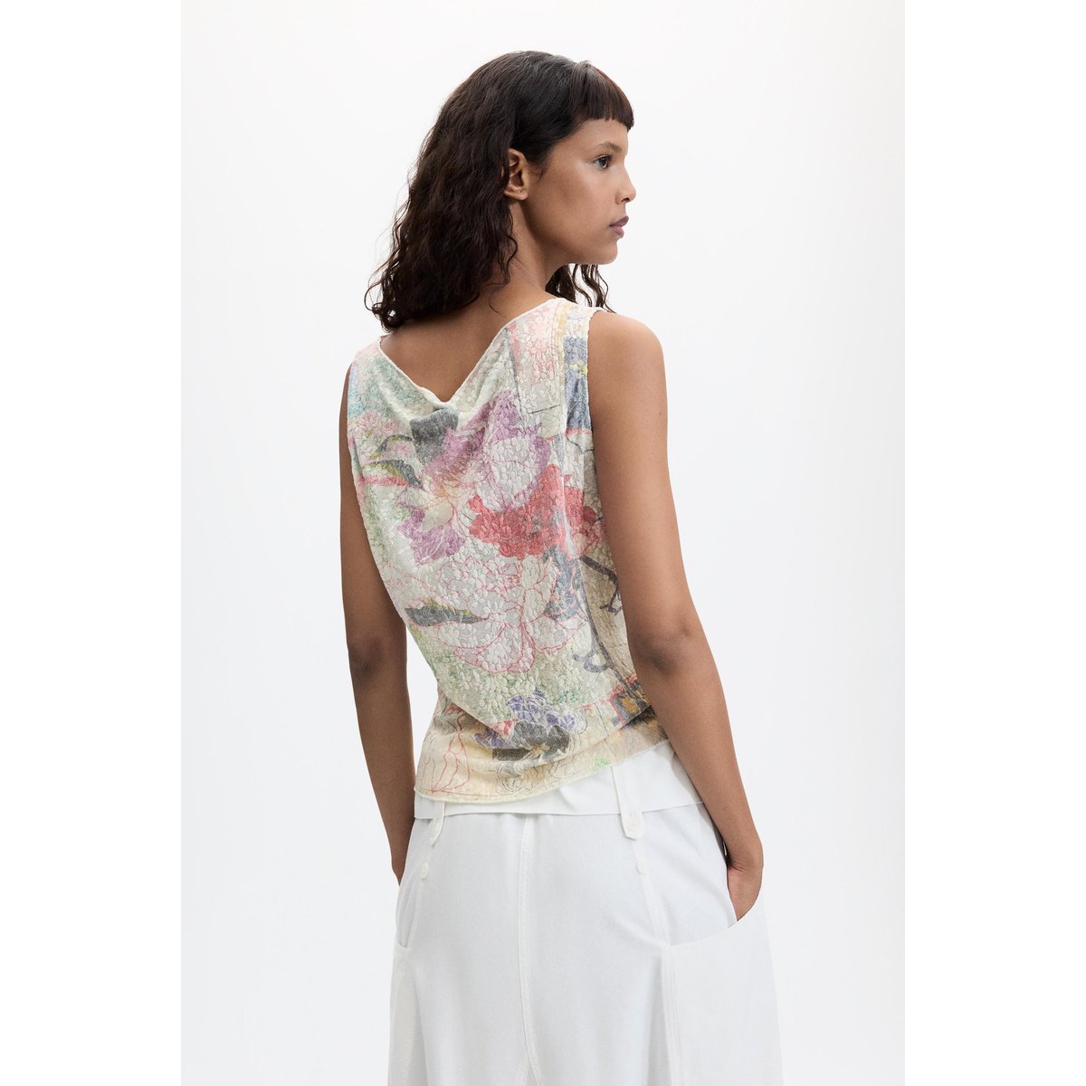 Débardeur imprimé multicolore, DESIGUAL