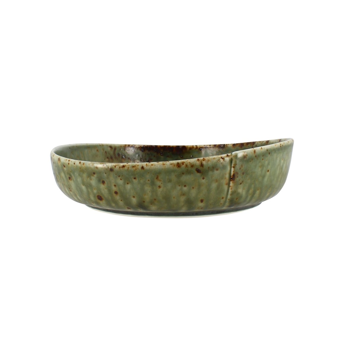 Lot de 6 assiettes coupes 20,5cm en porcelaine, SIGMA vert, OGO LIVING